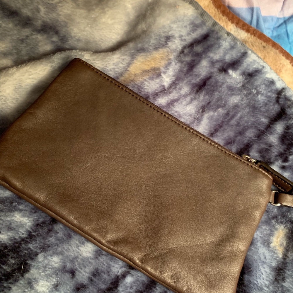 Leather clutch.